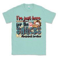 Seafoam i'm just here for the snacks #baseball brother Classic Tee - Zillion Design Studio