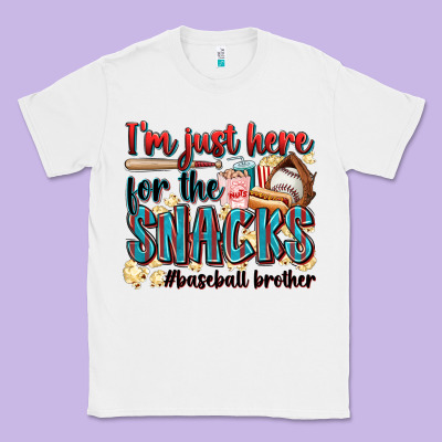 I'm Just Here For The Snacks #baseball Brother Classic Tee Designed By Zillion Design Studio
