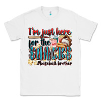 White i'm just here for the snacks #baseball brother Classic Tee - Zillion Design Studio