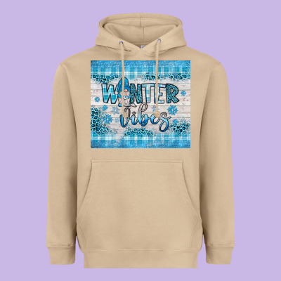 Winter Vibes Gnome Heavyweight Hoodie Designed By Jahusdesignshop