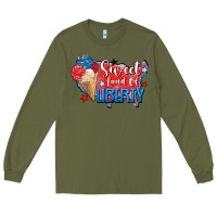 Army Green sweet land of liberty Long Sleeve Tee - Zillion Design Studio