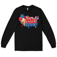 Black sweet land of liberty Long Sleeve Tee - Zillion Design Studio