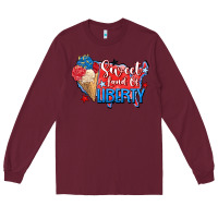 Burgundy sweet land of liberty Long Sleeve Tee - Zillion Design Studio