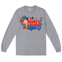 Heather Grey sweet land of liberty Long Sleeve Tee - Zillion Design Studio
