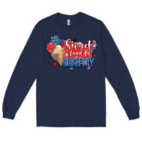 Navy sweet land of liberty Long Sleeve Tee - Zillion Design Studio