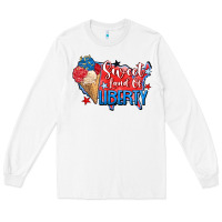 White sweet land of liberty Long Sleeve Tee - Zillion Design Studio