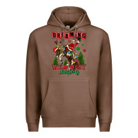 Chestnut dreaming of a wild west christmas cowboy santa Premium Hoodie - MaliasSmallBusiness