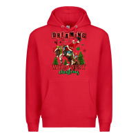 Red dreaming of a wild west christmas cowboy santa Premium Hoodie - MaliasSmallBusiness
