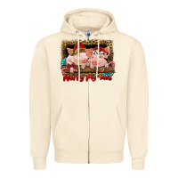 Sandshell merry pig mas Zipper Hoodie - RanaPortraitStore