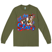 Army Green oh my stars pig Long Sleeve Tee - Zillion Design Studio