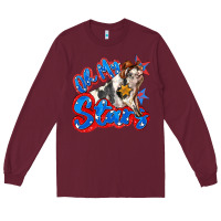 Burgundy oh my stars pig Long Sleeve Tee - Zillion Design Studio