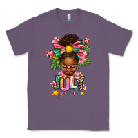 Lavender july girl afro woman summer Classic Tee - texasbilliewilder