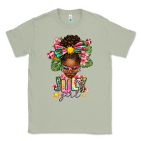 Matcha july girl afro woman summer Classic Tee - texasbilliewilder
