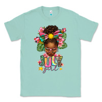 Seafoam july girl afro woman summer Classic Tee - texasbilliewilder
