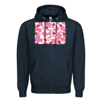 Navy distressed strawberry milkshake cowhide Zipper Hoodie - RanaPortraitStore