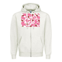 Oatmeal Heather distressed strawberry milkshake cowhide Zipper Hoodie - RanaPortraitStore