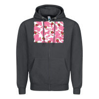 Smoke distressed strawberry milkshake cowhide Zipper Hoodie - RanaPortraitStore