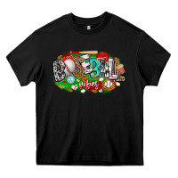 Black baseball vibes Heavy Core Tee - CowhideDigitalArt