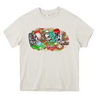 Cream baseball vibes Heavy Core Tee - CowhideDigitalArt