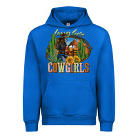 Cobalt long live cowgirls Urban Hoodie - NancyCooperArtShop