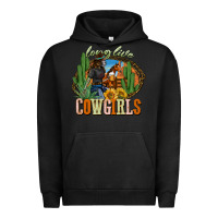 Pigment Black long live cowgirls Urban Hoodie - NancyCooperArtShop