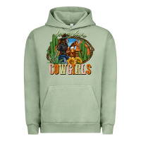 Pigment Oil Green long live cowgirls Urban Hoodie - NancyCooperArtShop