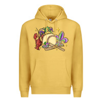 Antique Gold mardi gras baseball Premium Hoodie - MaliasSmallBusiness