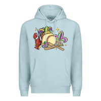 Blue Mist mardi gras baseball Premium Hoodie - MaliasSmallBusiness