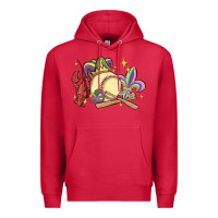 Cardinal mardi gras baseball Premium Hoodie - MaliasSmallBusiness