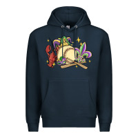 Navy mardi gras baseball Premium Hoodie - MaliasSmallBusiness