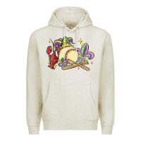 Oatmeal Heather mardi gras baseball Premium Hoodie - MaliasSmallBusiness