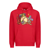 Red mardi gras baseball Premium Hoodie - MaliasSmallBusiness