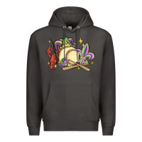 Smoke mardi gras baseball Premium Hoodie - MaliasSmallBusiness