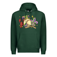 Sports Green mardi gras baseball Premium Hoodie - MaliasSmallBusiness