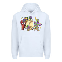 White mardi gras baseball Premium Hoodie - MaliasSmallBusiness