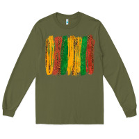 Army Green black history brushstroke Long Sleeve Tee - texasbilliewilder