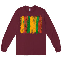 Burgundy black history brushstroke Long Sleeve Tee - texasbilliewilder