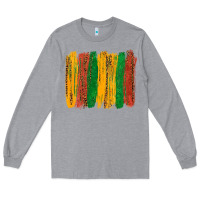 Heather Grey black history brushstroke Long Sleeve Tee - texasbilliewilder