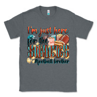 Charcoal Heather i'm just here for the snacks #american football br Classic Tee - Zillion Design Studio
