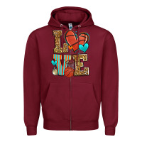 Burgundy love basketball Zipper Hoodie - Zillion Design Studio