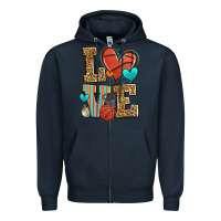 Navy love basketball Zipper Hoodie - Zillion Design Studio