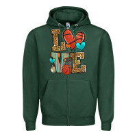 Sports Green love basketball Zipper Hoodie - Zillion Design Studio