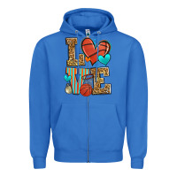 True Royal love basketball Zipper Hoodie - Zillion Design Studio