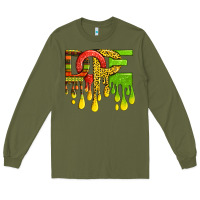 Army Green black history juneteenth dope Long Sleeve Tee - texasbilliewilder