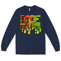 Navy black history juneteenth dope Long Sleeve Tee - texasbilliewilder