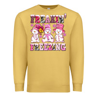 Antique Gold freaking freezing with Snowmans Premium Sweatshirt - AdoDesignShop