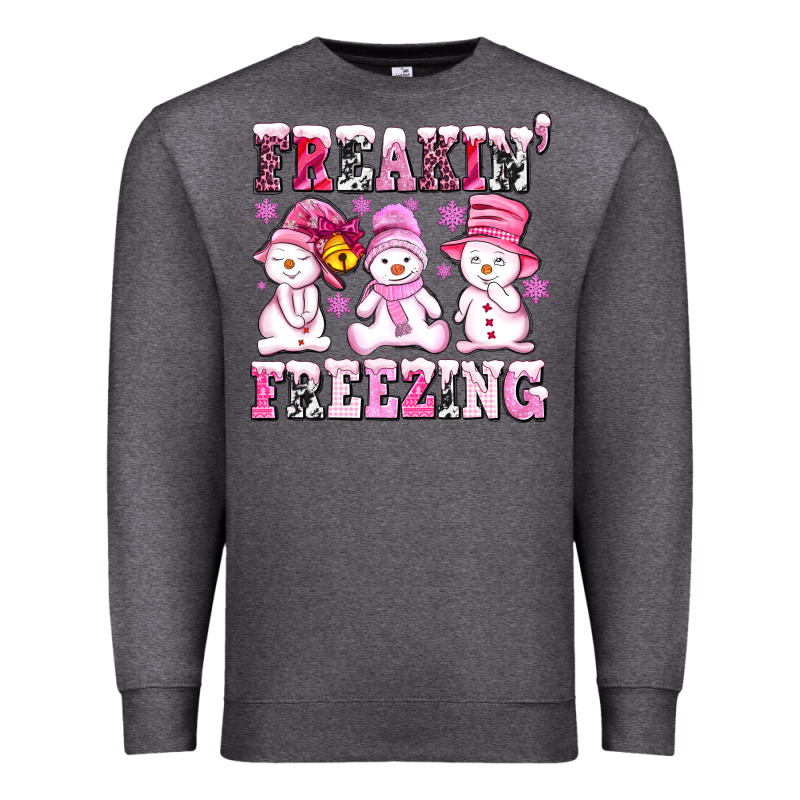 Freaking Freezing With Snowmans Premium Sweatshirt by AdoDesignShop | Teevron