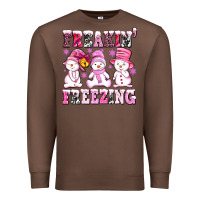 Chestnut freaking freezing with Snowmans Premium Sweatshirt - AdoDesignShop