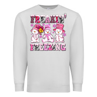 Dove Grey freaking freezing with Snowmans Premium Sweatshirt - AdoDesignShop