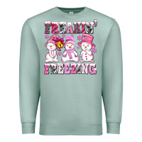 Seafoam freaking freezing with Snowmans Premium Sweatshirt - AdoDesignShop